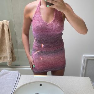 Tie dye halter dress